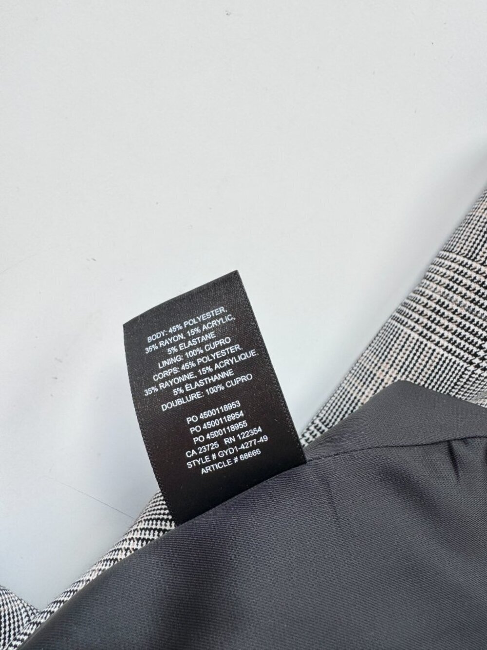 Aritzia BABATON Samuel Grey Glen Check Double Breasted Blazer Jacket, Size 2 - Picture 13 of 13